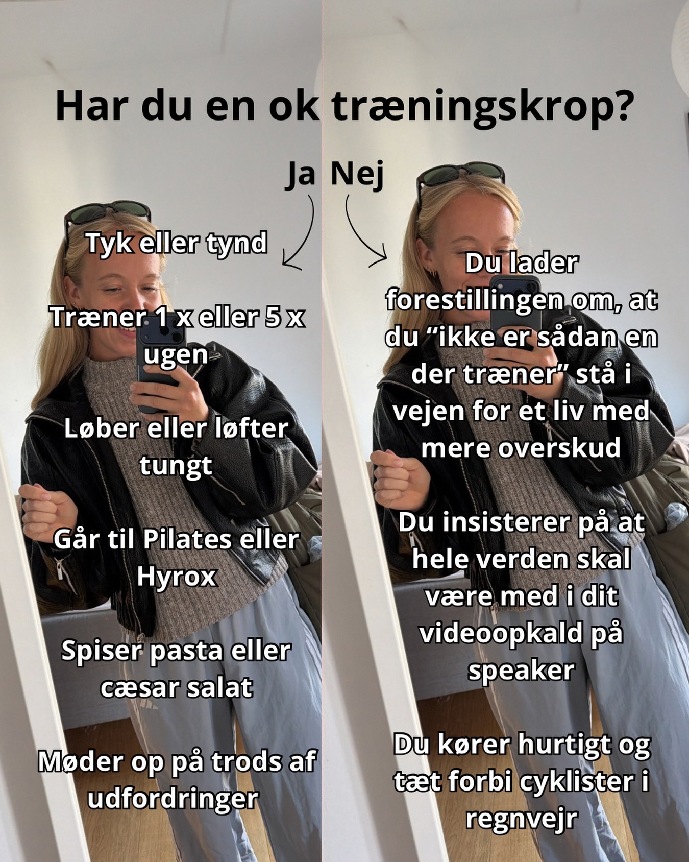 Argh måske Cæsar salaten er lige og stramme den…
Men resten står jeg 100% på mål for 🫶🏼
#personligtræner #aktivlivsstil #sundhed #mentalsundhed #træningsmotivation