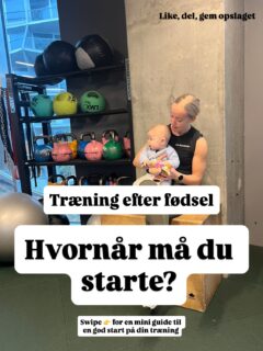 Nu? I uge 8? om 3 måneder? 🤯

Og hvordan? Hvor meget? Hvor tungt? Hvad må du ikke? 🫣

Det er ret simpelt faktisk!  Du må gøre lige hvad der føles godt👌

I tvivl? 
Swipe for min guide til en god start på efterfødselstræningen! 

Savner du et træningsfællesskab? med fede træninger, personlige tilpasninger, baby-underholdning og her-og-nu-justeringer af teknik og dagsform? 

Så tilmeld dig min STRONG MOMS bootcamp, som starter i februar! 💪

Er du ny mor? Og har du (allerede) fået 400 gode råd om hvad du skal og hvad du bør undgå?